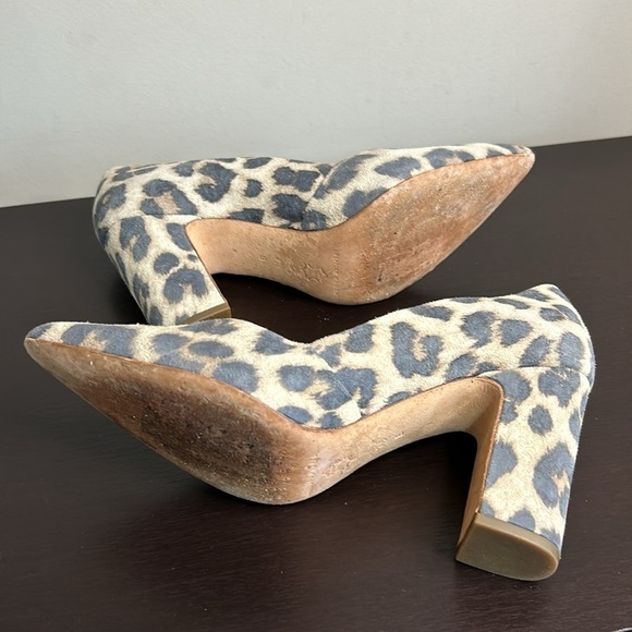 Loeffler Randall Paulina Suede Leopard Print Pumps Point Toe Designer Shoe 7.5 - Picture 12 of 13